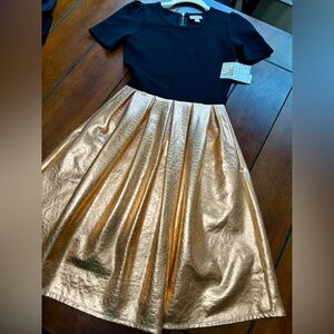 NEW XXS Elegant Amelia Dress by Lularoe ROSE GOLD/Black